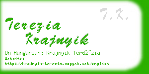 terezia krajnyik business card